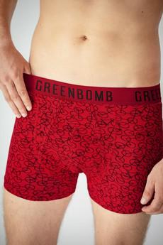 Greenbomb boxershort bike wheels - red van Lotika