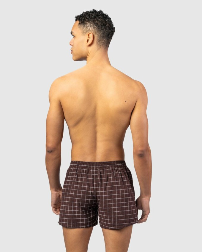 Wijde boxershorts katoen flanel Boris - zinfandel rood / grijs from Lotika Wijde boxershorts katoen flanel Boris - zinfandel rood / grijs from Lotika