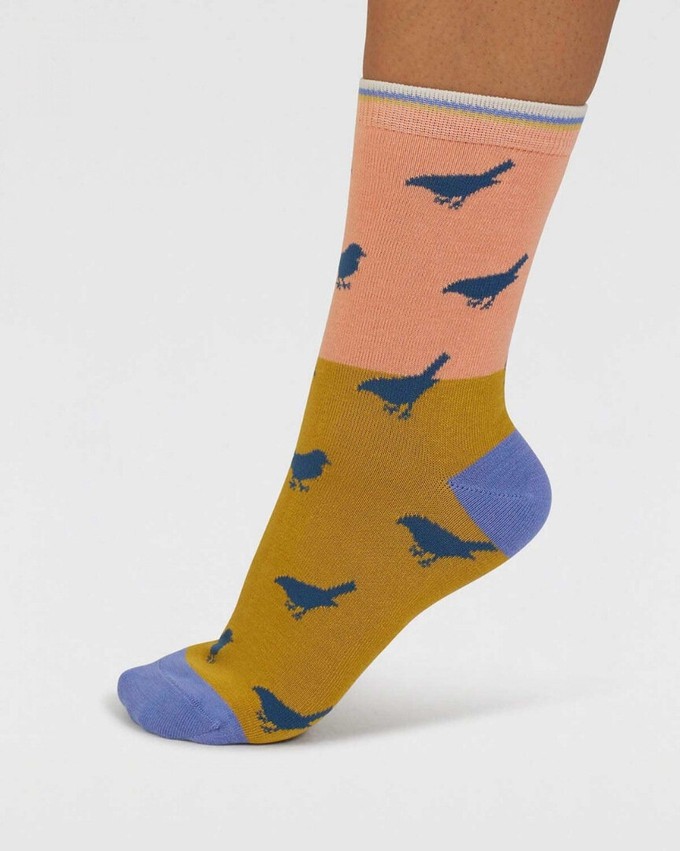 Thought damessokken giftbox bloemen en vogels from Lotika