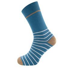 Ewers gestreepte sokken heren - lichtblauw van Lotika