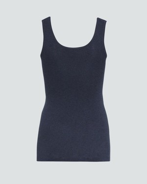 Comazo hemd brede bandjes katoen - marineblauw from Lotika