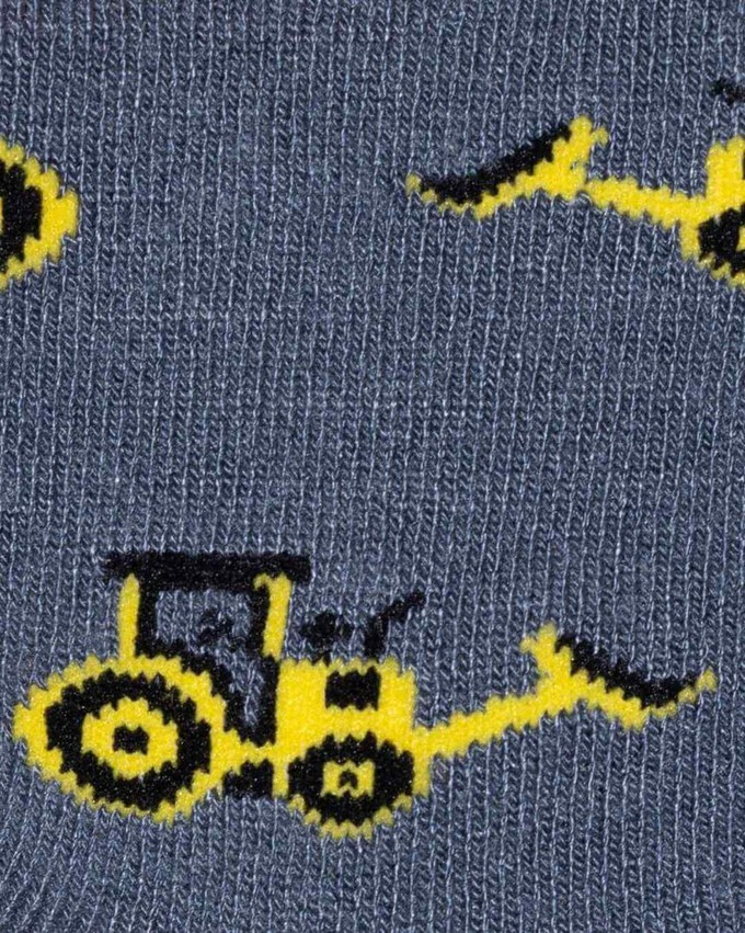 Bamboe kindersokken graafmachines - grijs from Lotika