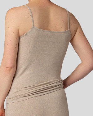 Comazo topje spaghettibandjes katoen - beige melange from Lotika