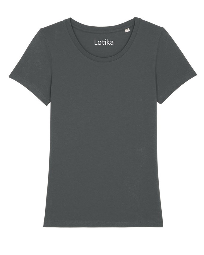 Yara T-shirt dames biologisch katoen antraciet - from Lotika