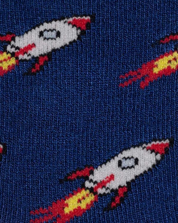 Bamboe kindersokken raketten - navy from Lotika
