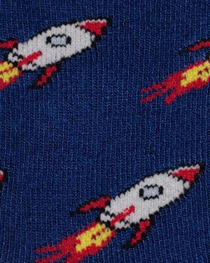 Bamboe kindersokken raketten - navy from Lotika