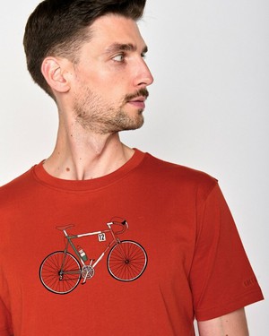 Greenbomb T-shirt heren bike - clay red from Lotika