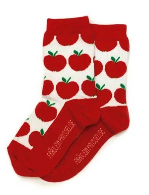 Bio-katoenen sokken met rode appeltjes from Lotika