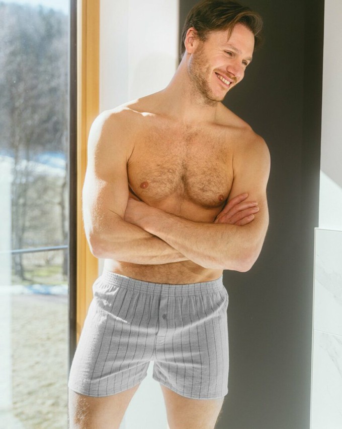Wijde boxershorts katoen flanel Boris - zinfandel rood / grijs from Lotika Wijde boxershorts katoen flanel Boris - zinfandel rood / grijs from Lotika