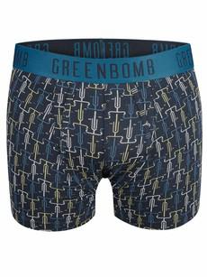 Greenbomb boxershort bike bond - navy mt S via Lotika