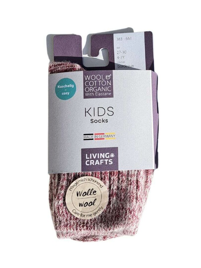 Wollen kindersokken Noors - rood from Lotika