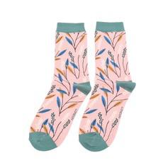 Bamboe sokken dames bessentakken - dusky pink van Lotika