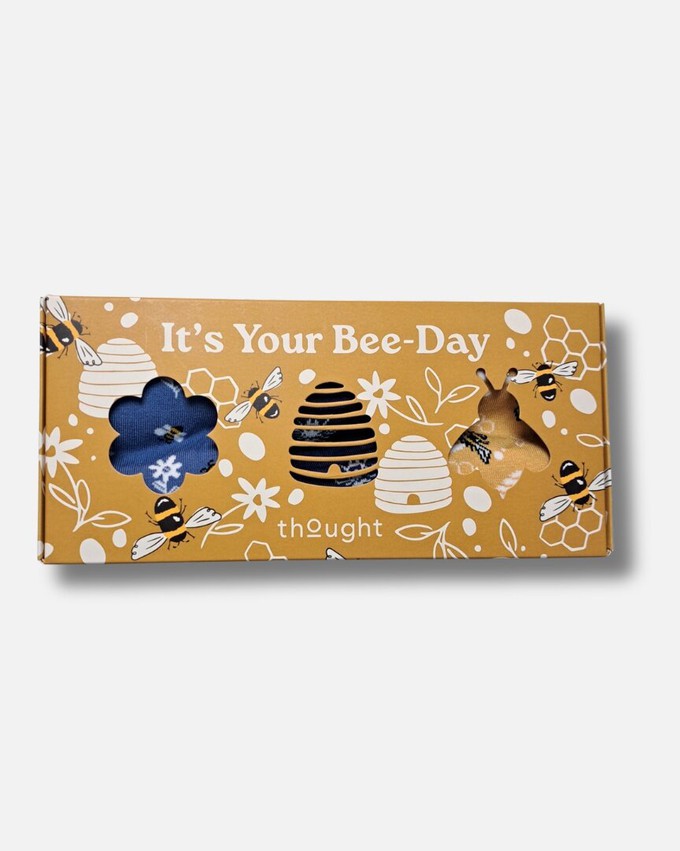 Thought bamboe damessokken giftbox – happy bee from Lotika