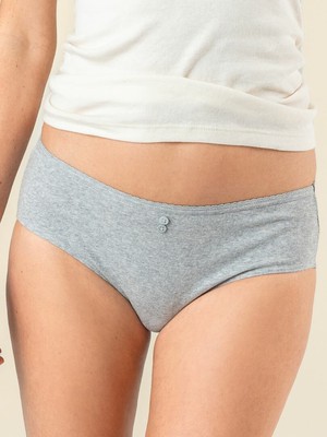 Dames slips 100% katoen Rasina 2-pack - grijs - mt XL (48) from Lotika