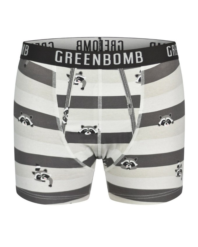 Greenbomb boxershort wasbeer - grijs-wit from Lotika