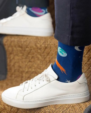 Swole Panda bamboe sokken space - navy from Lotika