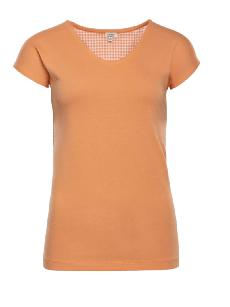 Pyjama T-shirt dames korte mouw - apricot van Lotika