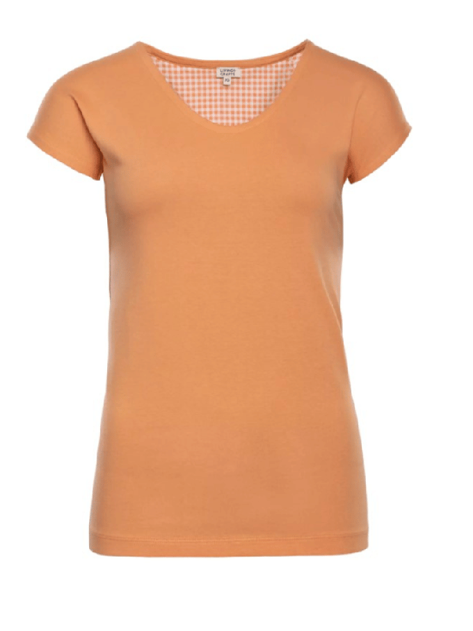 Pyjama T-shirt dames korte mouw - apricot from Lotika