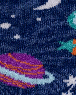 Bamboe kindersokken space - navy from Lotika