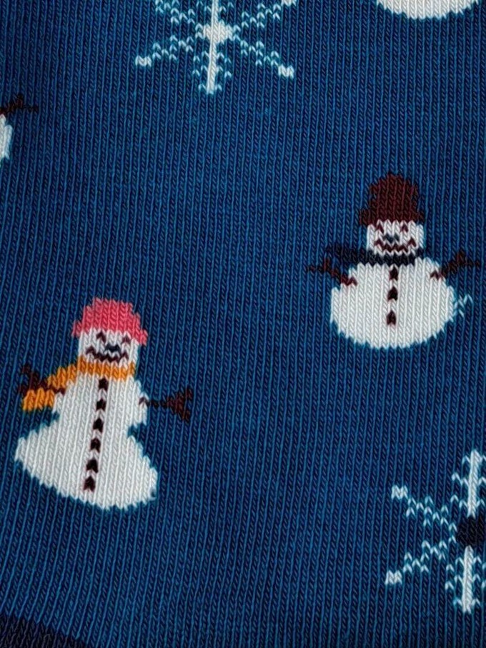 Doris & Dude kerstsokken dames sneeuwpoppen - teal from Lotika