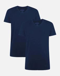 Bamboo Basics bamboe T-Shirt v-hals Velo 2 pack – navy via Lotika