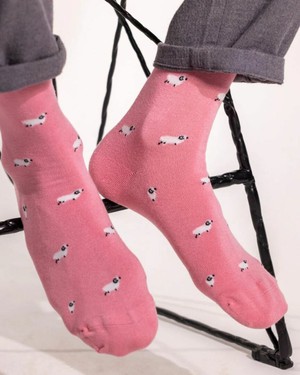 Swole Panda bamboe sokken schapen - roze from Lotika