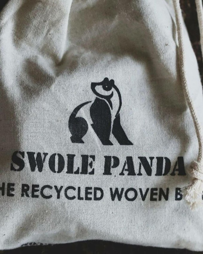 Swole Panda - elastische riem zig zag - army navy from Lotika