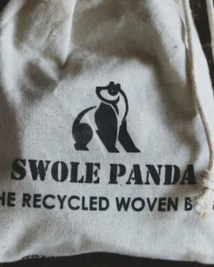 Swole Panda - elastische riem zig zag - army navy from Lotika