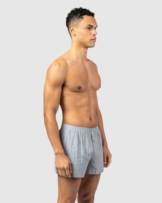 Wijde boxershorts katoen flanel Boris - zinfandel rood / grijs from Lotika Wijde boxershorts katoen flanel Boris - zinfandel rood / grijs from Lotika