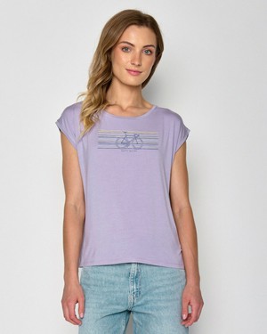 Greenbomb T-shirt dames fiets - lila from Lotika
