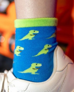 Bamboe kindersokken T-rex junior - blauw from Lotika