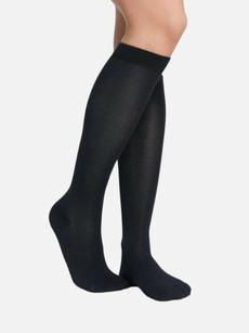 Albero Natur kniekousen biologisch katoen - zwart via Lotika