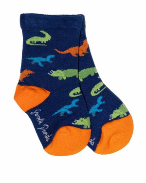 Bamboe kindersokken dinosaurus - navy from Lotika