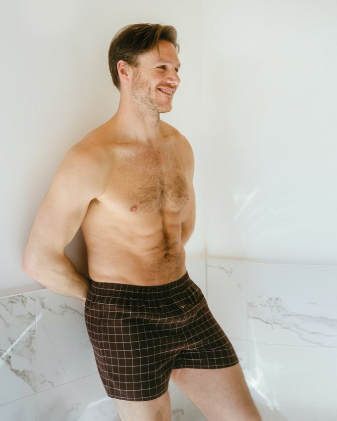 Wijde boxershorts katoen flanel Boris - zinfandel rood / grijs from Lotika Wijde boxershorts katoen flanel Boris - zinfandel rood / grijs from Lotika