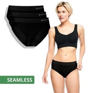 Bamboe slip naadloos Belle 3-pack - zwart from Lotika