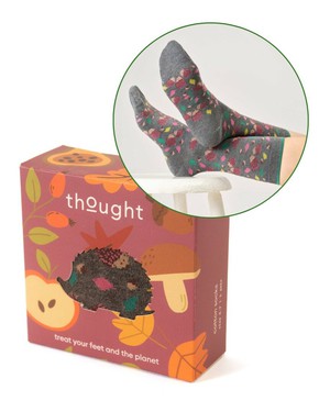 Thought bamboe damessokken giftbox egels - grey marl from Lotika