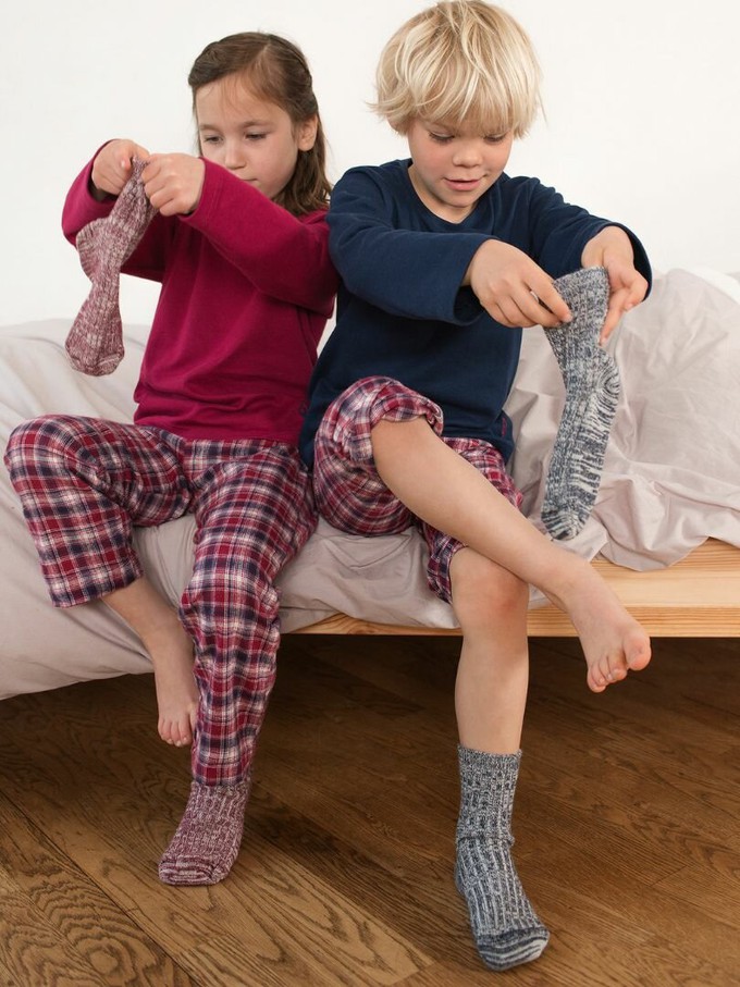 Wollen kindersokken Noors - blauw from Lotika