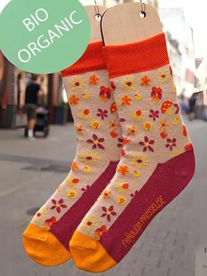 Kindersokken bio-katoen bloemen - flower power from Lotika