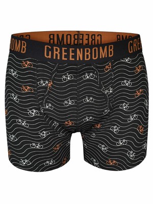 Greenbomb boxershort bike waves - zwart XXL from Lotika