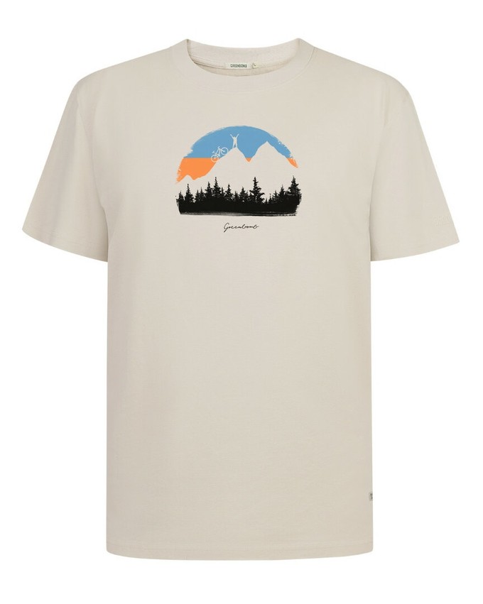 Greenbomb T-shirt heren nature forest - crème wit from Lotika