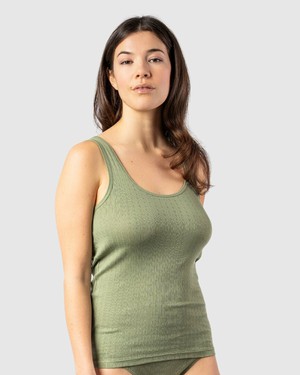 Dames hemd 100% katoen visoli - fog green from Lotika