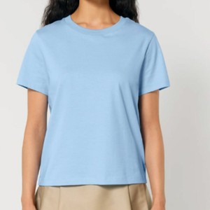 Saar T-shirt dames biologisch katoen - blue soul from Lotika