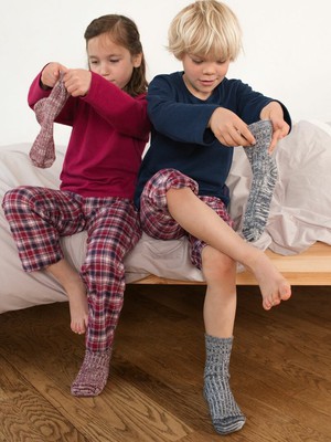 Wollen kindersokken Noors - rood from Lotika