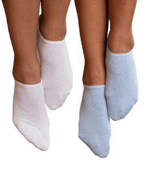 Enkelsokken dames katoen Abby 2-pack - lichtblauw - wit maat 35-38 from Lotika