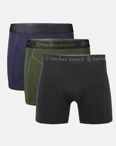Bamboo Basics boxershorts Rico – black - army - navy via Lotika