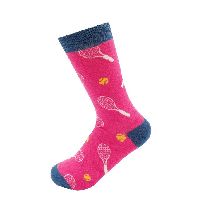 Bamboe sokken dames tennis - hot pink from Lotika