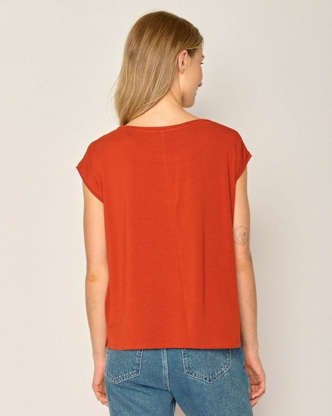 Greenbomb T-shirt dames vogels - clay red from Lotika