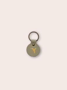 Ronde sleutelhanger BIRD - Taupe via MADE out of