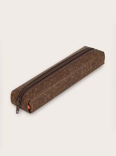 Gerecyclede leren Etui DOT - Bruin van MADE out of