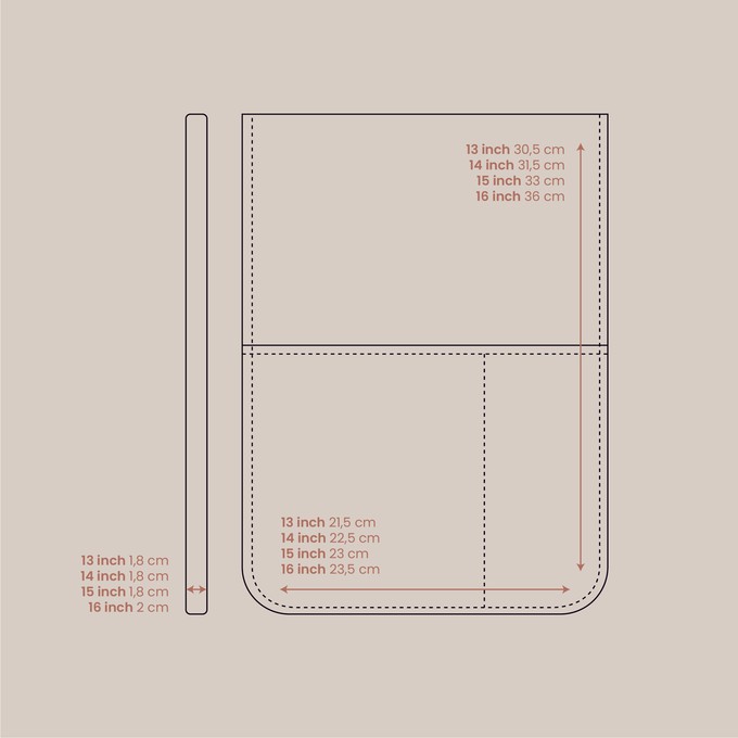 Laptophoes SAM - Taupe from MADE out of